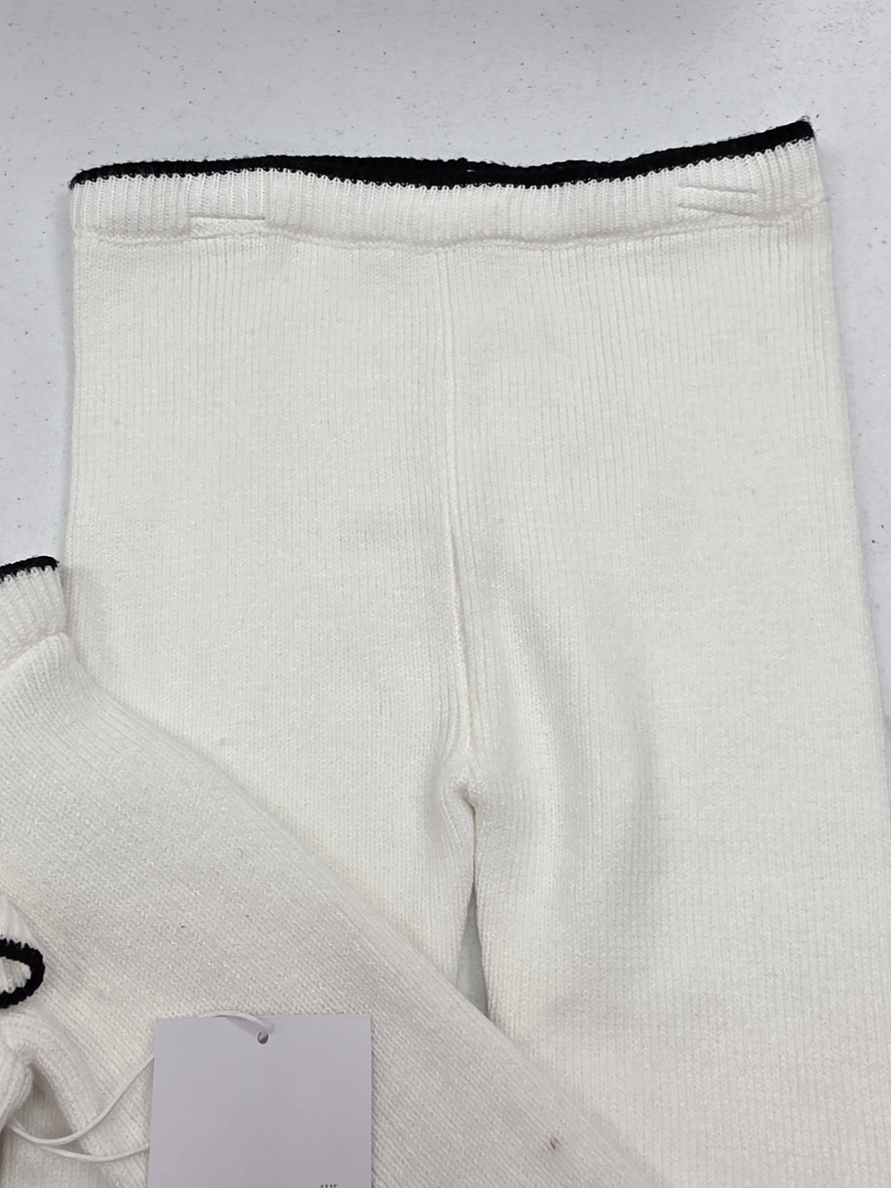 btween Cream Knit Cardigan with Black Bow Trim - Picture 3 of 8